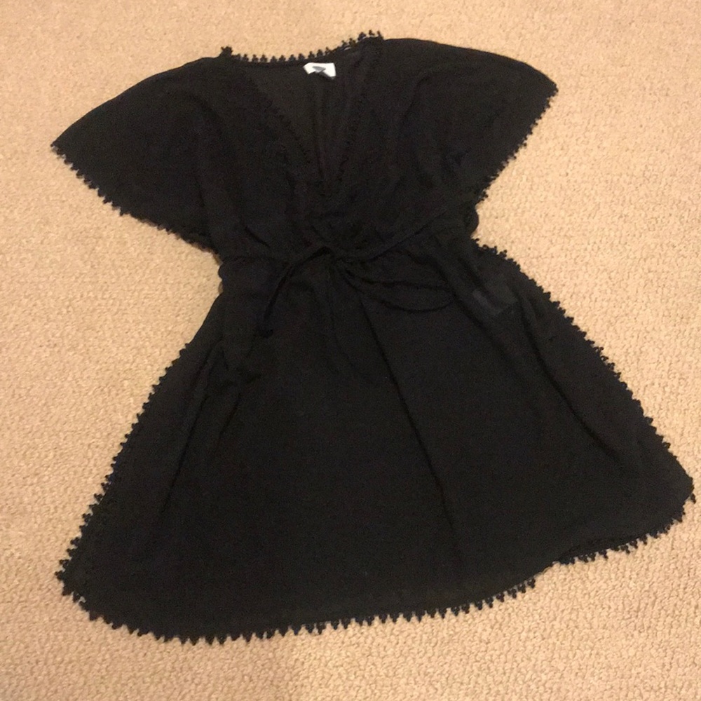 Sheer black cover-up